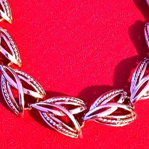 Vintage Signed "Star" Silver Tone Necklace